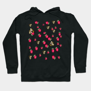 Bee themed gifts for women, men and kids. Strawberry pattern pack set Save the  bees Hoodie